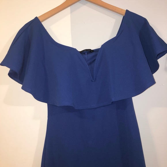 RUFFLE MAXI PEPLUM HEM FORMAL DRESS - SIZE SMALL…NEW NEW WITH OUT TAGS! - Picture 3 of 4